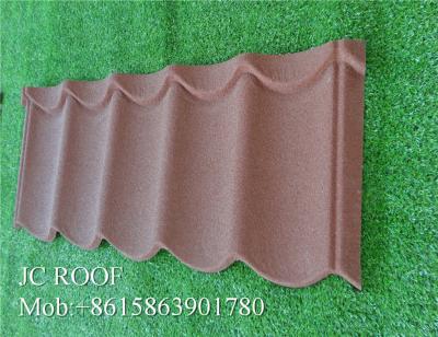 China Factory supply low price wind resistance stone coated metal roofing tile step tile with 50 year warranty for sale Te koop