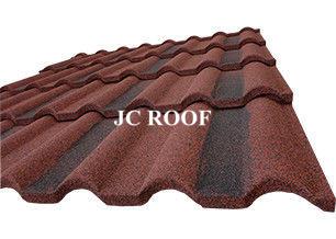 China Galvalume Alu - Zinc Roofing Materials Stone Chip Coated Metal Roof Tiles for sale