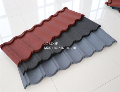 China Color Stone Coated Steel Roofing Sheet , Terracotta Color Stone Coated Metal Roof Tile for sale