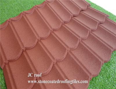 China Stone Coated Steel Roof Tile Type and Al-Zn Alloy Coated metal Sheet Material Roof Tile for sale