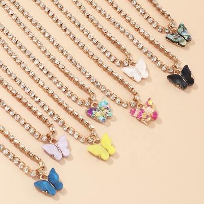 China Shiny Full Diamond Butterfly Bracelet Popular FASHIONABLE Claw Chain Bracelet for sale