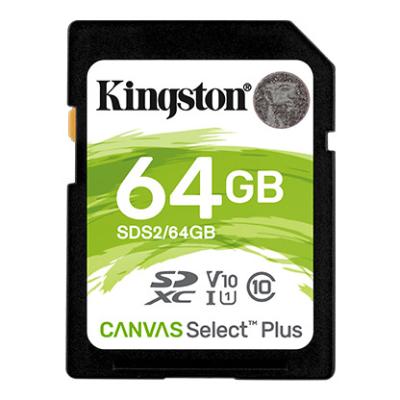 China HD 1080p and 4K 100% Original Kingston Canvas Select Plus SDHC SDS2/64GB C10 Video Cameras SD Memory Card for sale