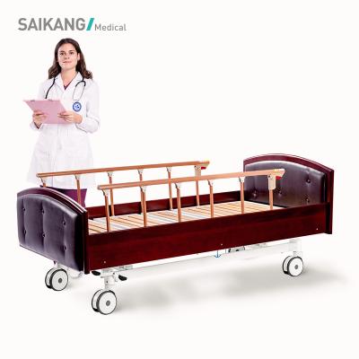 China H6k Available Professional Casters Adjustable Folding Electric Wooden Home Clinic Hospital Examination Treatment Bed for sale