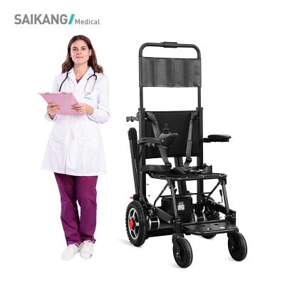 China Commercial Safe Furniture SKB3C02 Aluminum Alloy Motorized Foldable Elderly Stair Adjustable Electric Climbing Wheelchair for sale