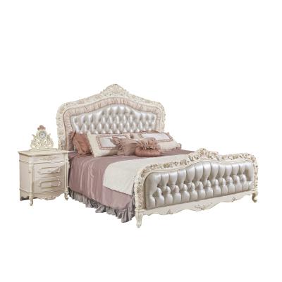 China Durable Antique Carved Bed Design Bed Furniture Double Bed Head for sale