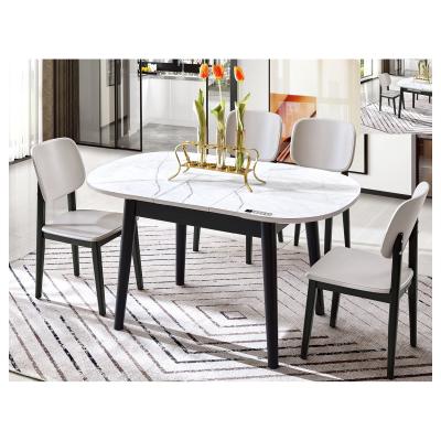 China Extendable Extendable Dining Table And Chairs Wooden Italian Home Furniture for sale