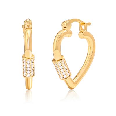 China Fashionable High Quality Custom Wholesale Women's Love Circle Earrings Gold Filled Earrings Tasty for sale