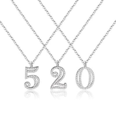 China Cute Wholesale Number Necklace Gfits Freedom Jewelry Statement Pendant Necklace For Women for sale