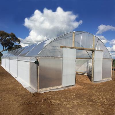 China Factory Supply Greenhouse Metal Frame Breathable Film Steel Structure Agricultural Greenhouse for sale