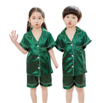 China New Summer Girl Breathable Pajamas Set Kids High-Grade Sleepwear Suit Children Shorts Pajama Boys Sleeved Nightgowns R1480 for sale