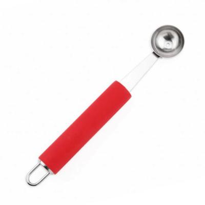 China Successful 2021 New Products Factory Direct Red Fruit Viable Amazon Ball Spoon Ice Cream Digging Scoop for sale