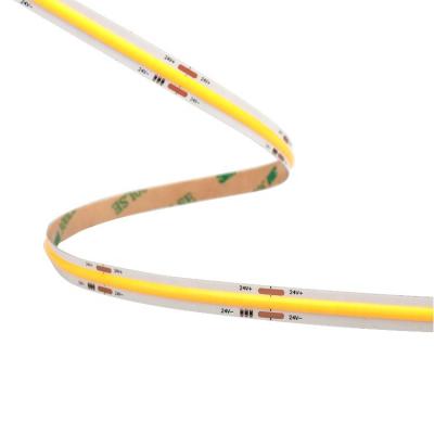 China Hotel 12v 24v flexible strip rope light flex white dotless lux flip chip gusset cob led strip lights for sale