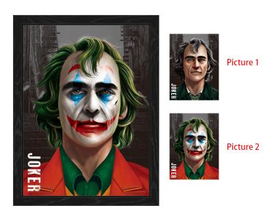 China Eco-Friendly Lenticular 3D Art Poster Bedroom Decoration Moive 3D Flip Gradient Poster Fantasy Wall 3D Joker Poster for sale