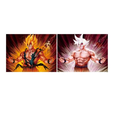 China Dragon Ball 3D Anime Posters Goku 3D Triple Transition Poster Wall Decor Stickers Eco-Friendly Room Decor Illustration for sale