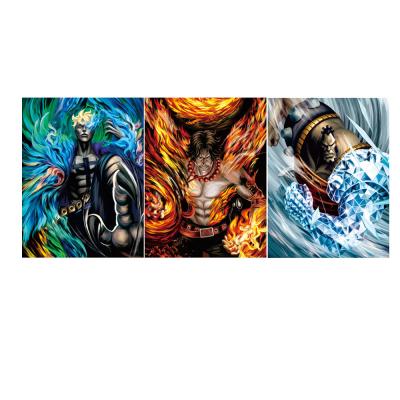 China Eco-Friendly Ace 3D Triple Transition Poster One Piece Wall Stickers 3D Poster Anime Decor Wall Art for sale