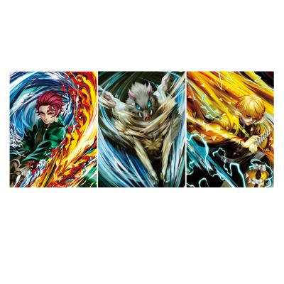 China Anime Artwork Demon Slayer 3D Anime Posters Triple Transition Poster Home Decor Wall Art 3D Eco-Friendly Lenticular Poster for sale