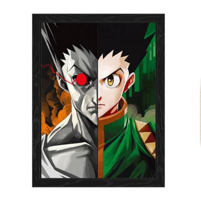 China Anime HunterXHunter 3D Posters Wall Flip Poster Lenticular Home Decor Triple Transition Eco-friendly Living Room Decor Manga Poster 3D for sale