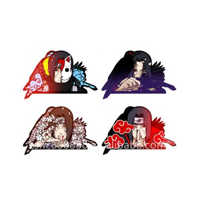 China Waterproof+Eco-friendly Hot Sales Anime 3D Character Car Stickers Manga Decor Four Changing Pictures 3D Lenticular Motion Stickers for sale