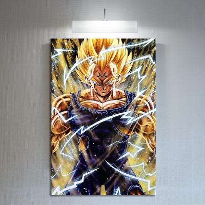 China Waterproof+ECO-Friendly 2designs Dragon Ball Z Goku Anime Poster Wall Art Oil Painting Canvas Home Decor for sale