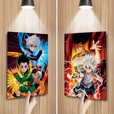 China Nigeria Government Eco Friendly Freecss/Killua Zoldyck HUNTERxHUNTER 3D Lenticular Poster Customize 3D Filp 3D Lenticular Image Art for sale