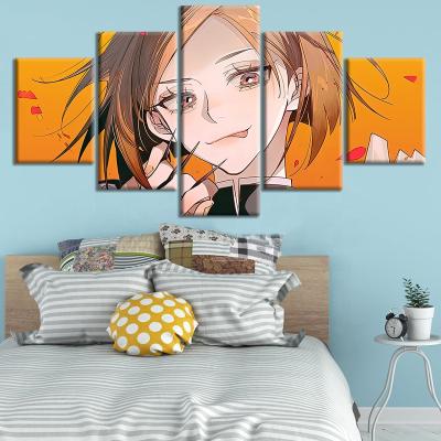 China Waterproof+ECO-Friendly 5pcs Japanese Anime Jujutsu Kaisen Poster Nobara Kugisaki Manga Girl Wall Paintings Girl Bedroom Decoration Wall Art for sale