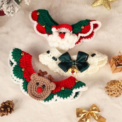 China Halloween Wool Luxury Accessories Christmas Collar Pet Yarn Stocked Decorative Pet Clothing for sale