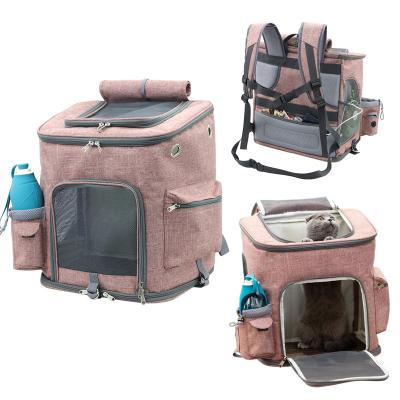 China New Design Modern Pet Cat Bubble Backpack Cat Dog Travel Carrying Bag Fashion Contrast Color Pet Carrier Bag for sale