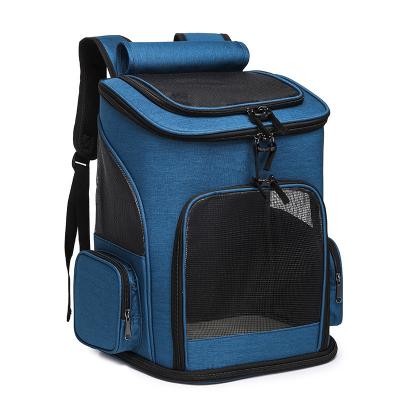 China Solid Color Viable Convenient Pet Bag For Dogs To Go Out Foldable Nylon Pet Travel Backpack for sale