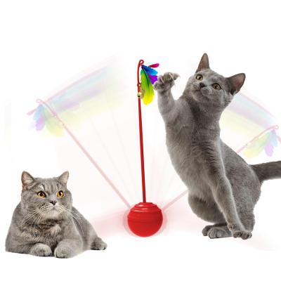 China Modern Fishing Rod Play Wand Interactive Toys Cat Toy Teaser Bell Feather Stretch Pet Pampers Accessories Replacement Christmas Pet Toy for sale