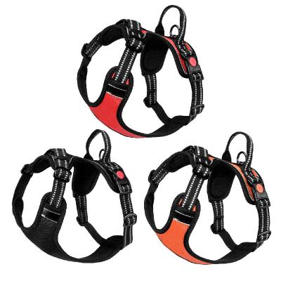 China Custom Heavy Duty Reflective Padded Nylon Handle Dog Collar With Adjustable Tactical Buckle Training Dog Collar Custom 2022 for sale