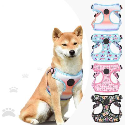 China Padded Adjustable Custom Design Breathable Soft Padded Nylon Pet Collars Leashes Reflective Harnesses for sale