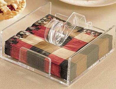 China Acrylic napkin holder for hotel display for sale