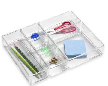 China Desktop Acrylic Drawers Organizer With Beautiful Shape for sale