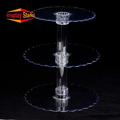 China 3 Tier Clear Acrylic Cupcake Display Stand for sale