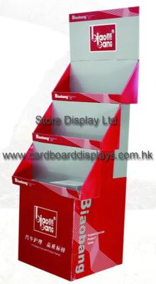 China UV coating counter Corrugated Cardboard Display stand with Heavy bearing for sale