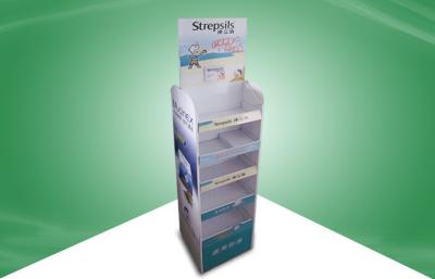 China Customized Cardboard Free Standing Display Units , Recyclable Medicine Floor Display for sale