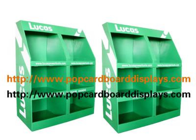 China Unique Green Cosmetic Display Stand , Eco Friendly Cardboard Floor Displays for sale