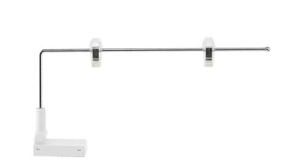 China Metal Substantial Magnetic Sign Holders 250mm Aluminium Pipe for Shelf with 2 Hooks for sale