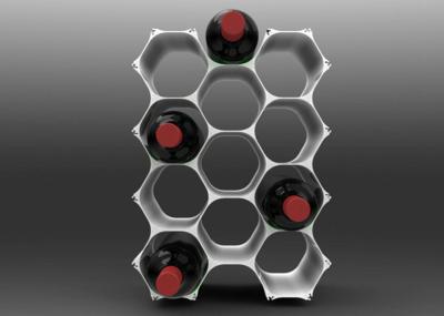 China 12 Bottle Beer Bottle Holder , Honeycomb Wine Display Stands for sale