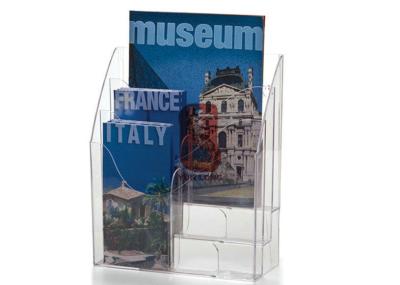 China Library / Office Acrylic Display Stands , Floor Magazine Display for sale