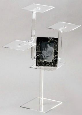 China Custom Sturdy 4 Shelf Clear Acrylic Display Stands For Magazine for sale