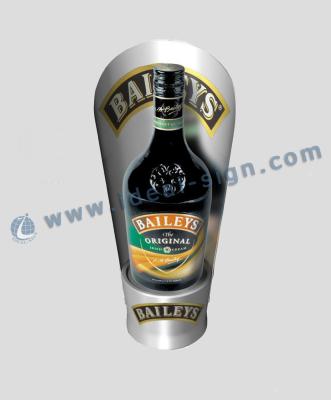 China Cardboard LED Acrylic Wine Liquor Bottle Display Holder Outdoor Advertising Signs for sale