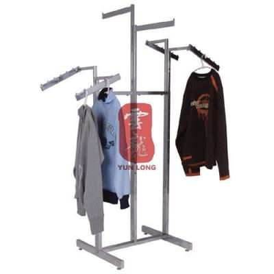 China Metal Clothing Display Stands Six Arms with Chorme Plating for Retail Store for sale