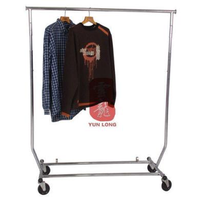 China Mobile Metal Portable Clothing Display Racks , Hanging Clothes Rack for sale