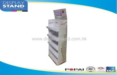 China Toys 4 Colors Printed Floor Standing Cardboard Display with 3 Shelves, Supporting Strength 15kgs for sale