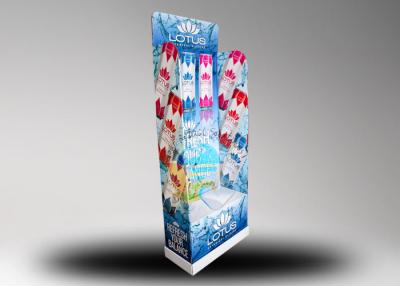 China 4C Printing Corrugated Floor Bottles Display Stand , Beverages Paper Display for sale