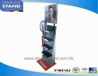 China Pop Cosmetic Display Stands Cosmetic Display Stand CMYK Printing Cardboard Display for sale