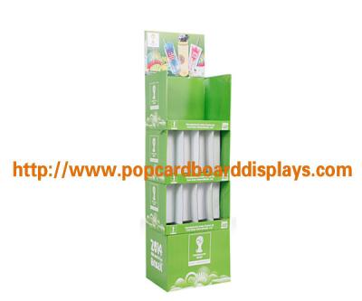 China Cardboard Counter Cosmetic Bottle / Wine Bottle Display Stand , Gloss Lamination for sale