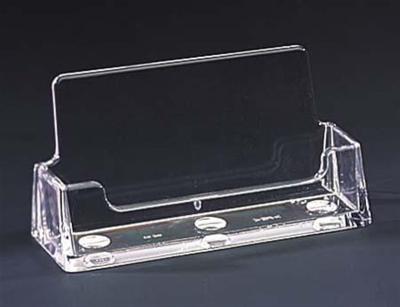 China Stand Up Acrylic Sign Holder with business card holder for sale