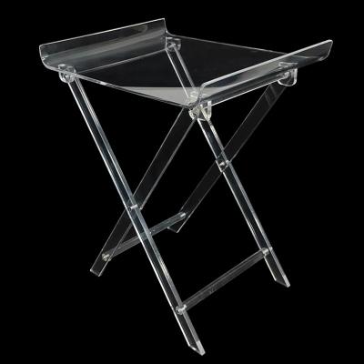 China Desk Foldable Coffee Serving Mirror Square Acrylic Table for sale